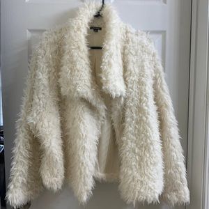 White fur coat